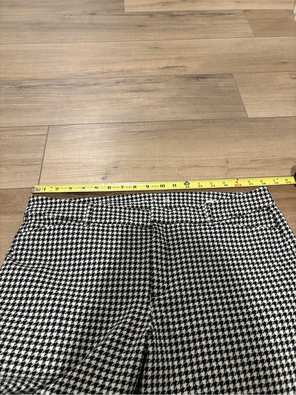 Old Navy Pixie High Rise Ankle Pants Houndstooth black white size 16 Petite
